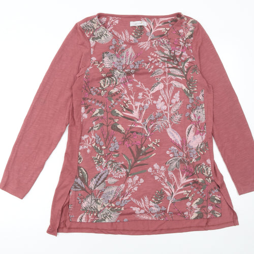 Marks and Spencer Women’s Pink Floral Long Sleeve Tunic Top Size 12