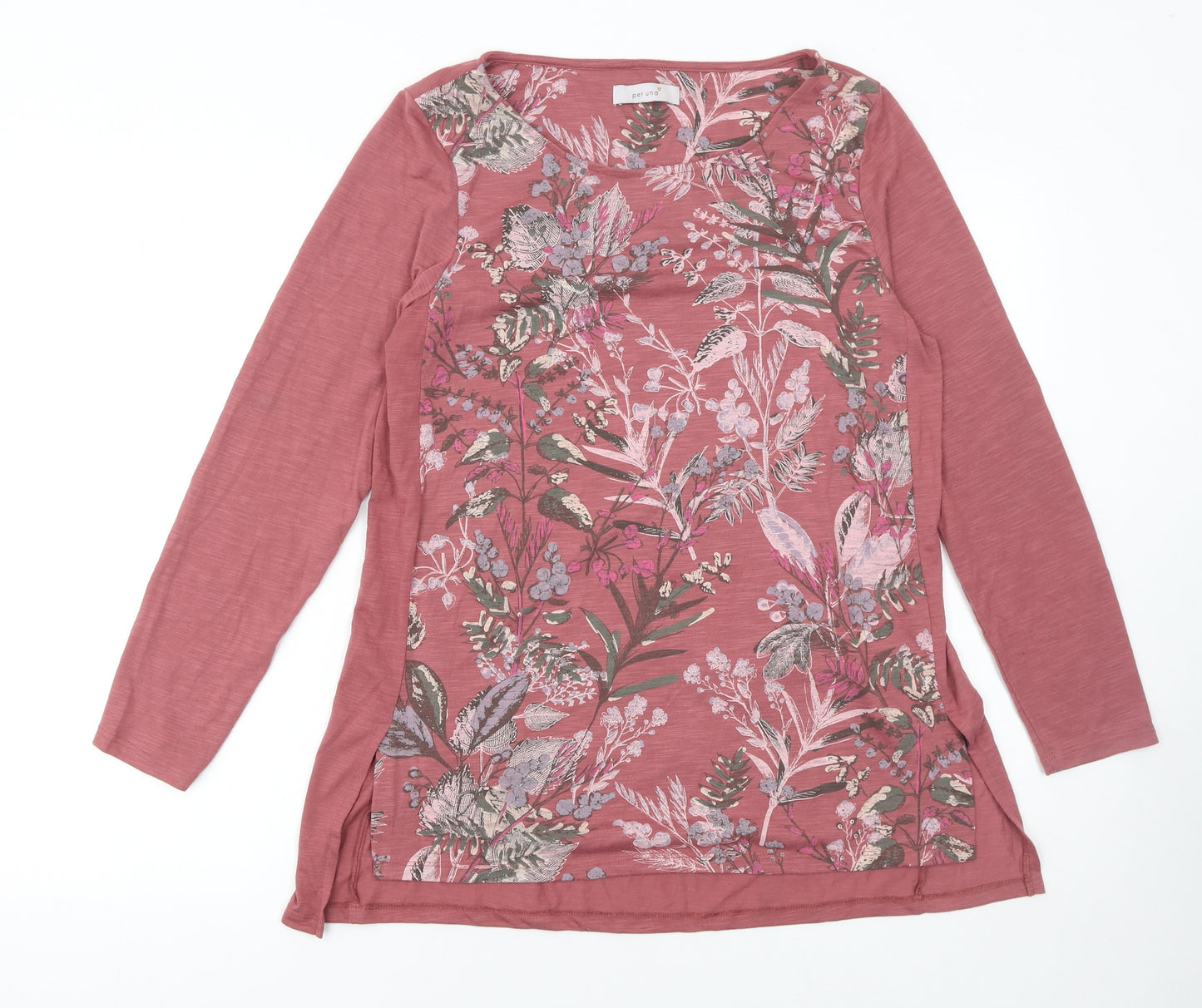 Marks and Spencer Women’s Pink Floral Long Sleeve Tunic Top Size 12