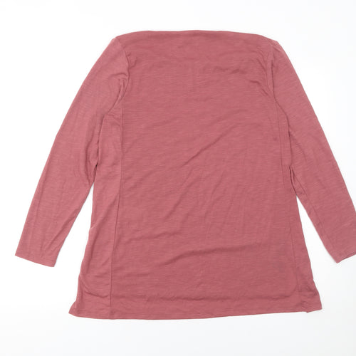 Marks and Spencer Women’s Pink Floral Long Sleeve Tunic Top Size 12