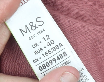 Marks and Spencer Women’s Pink Floral Long Sleeve Tunic Top Size 12