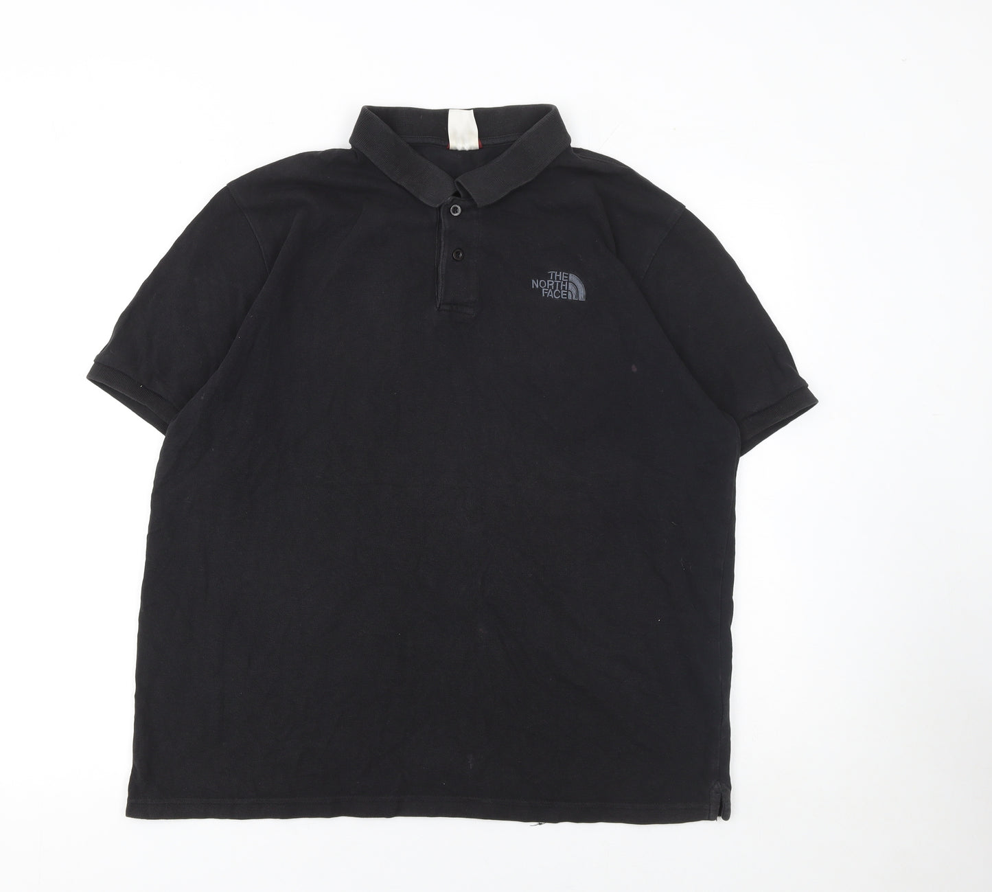 The North Face Mens Black Cotton Polo Shirt Size L Regular Fit