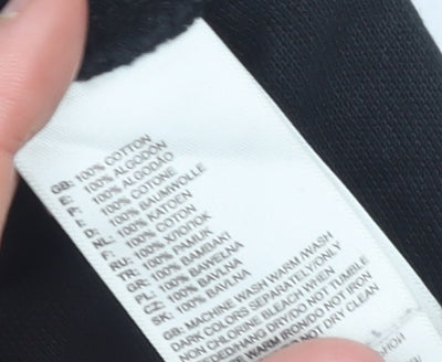 The North Face Mens Black Cotton Polo Shirt Size L Regular Fit