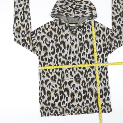 Papaya Women’s Leopard Print Pullover Hoodie Grey Size S