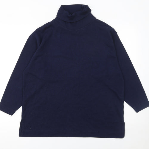 Jessica Reid Women’s Blue Roll Neck Long Sleeve Pullover Jumper L