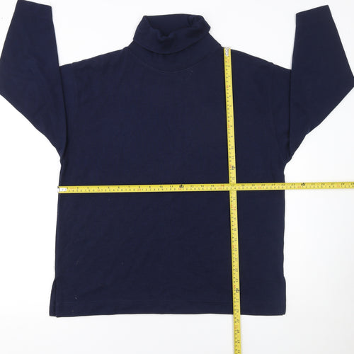 Jessica Reid Women’s Blue Roll Neck Long Sleeve Pullover Jumper L