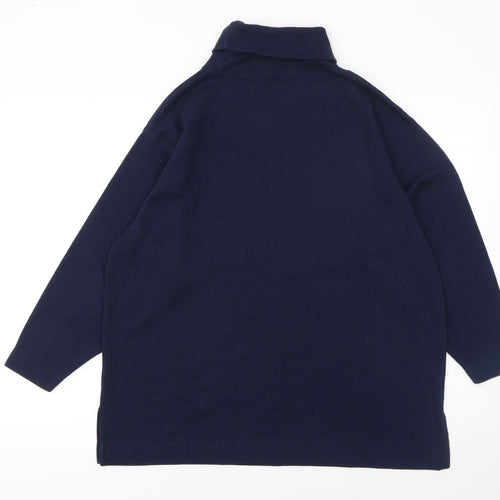 Jessica Reid Women’s Blue Roll Neck Long Sleeve Pullover Jumper L