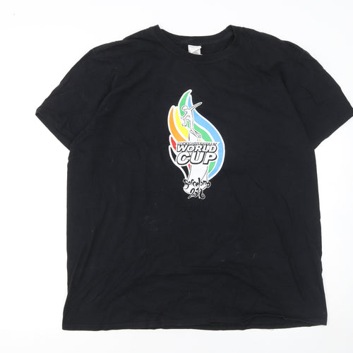 Gildan Men's Black World Cup Barcelona 2018 Short Sleeve T-Shirt XL