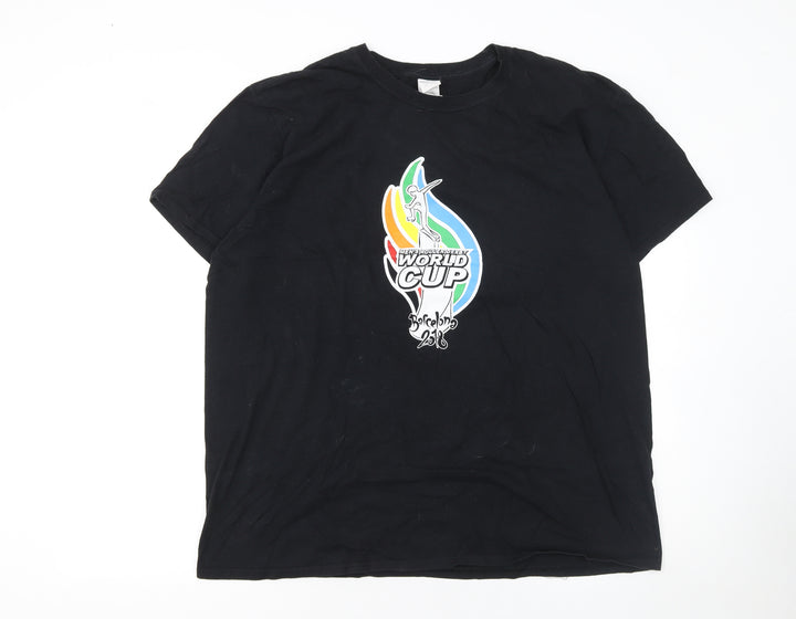 Gildan Men's Black World Cup Barcelona 2018 Short Sleeve T-Shirt XL