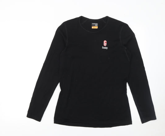 Icebreaker Women’s Black Merino Wool Long Sleeve Crew Neck Top Size M