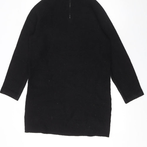 New Look Women’s Black High Neck Long Sleeve Jumper Dress Size S