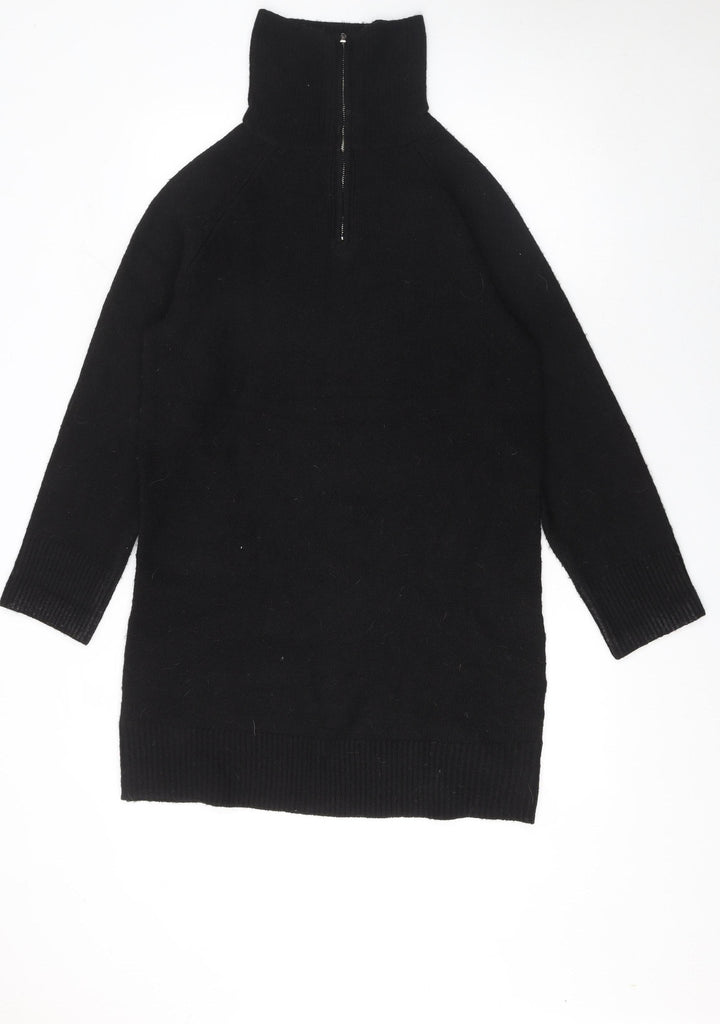 New Look Women’s Black High Neck Long Sleeve Jumper Dress Size S