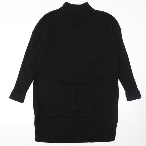 Fat Face Women’s Black Jumper Dress Size 12 High Neck Knit
