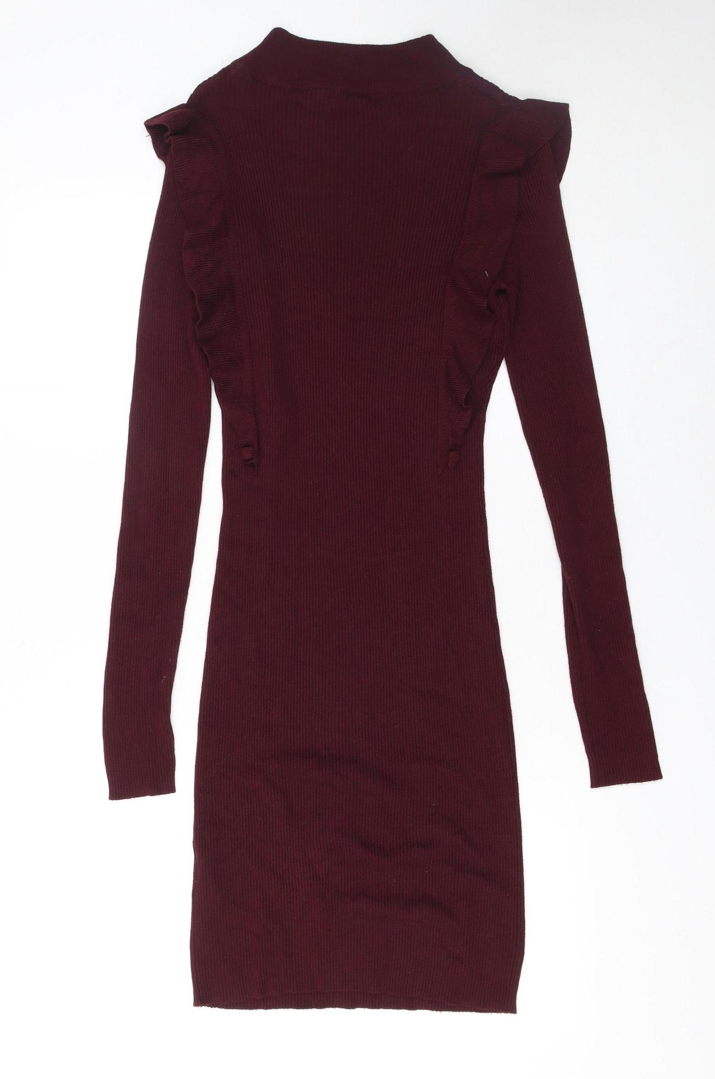 Brave Soul Women's Red Bodycon Knit Short Dress Size S