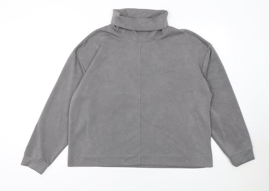 Tu Women’s Grey Long Sleeve Cowl Neck Pullover Sweatshirt Size L