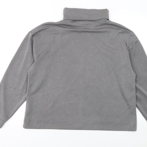 Tu Women’s Grey Long Sleeve Cowl Neck Pullover Sweatshirt Size L