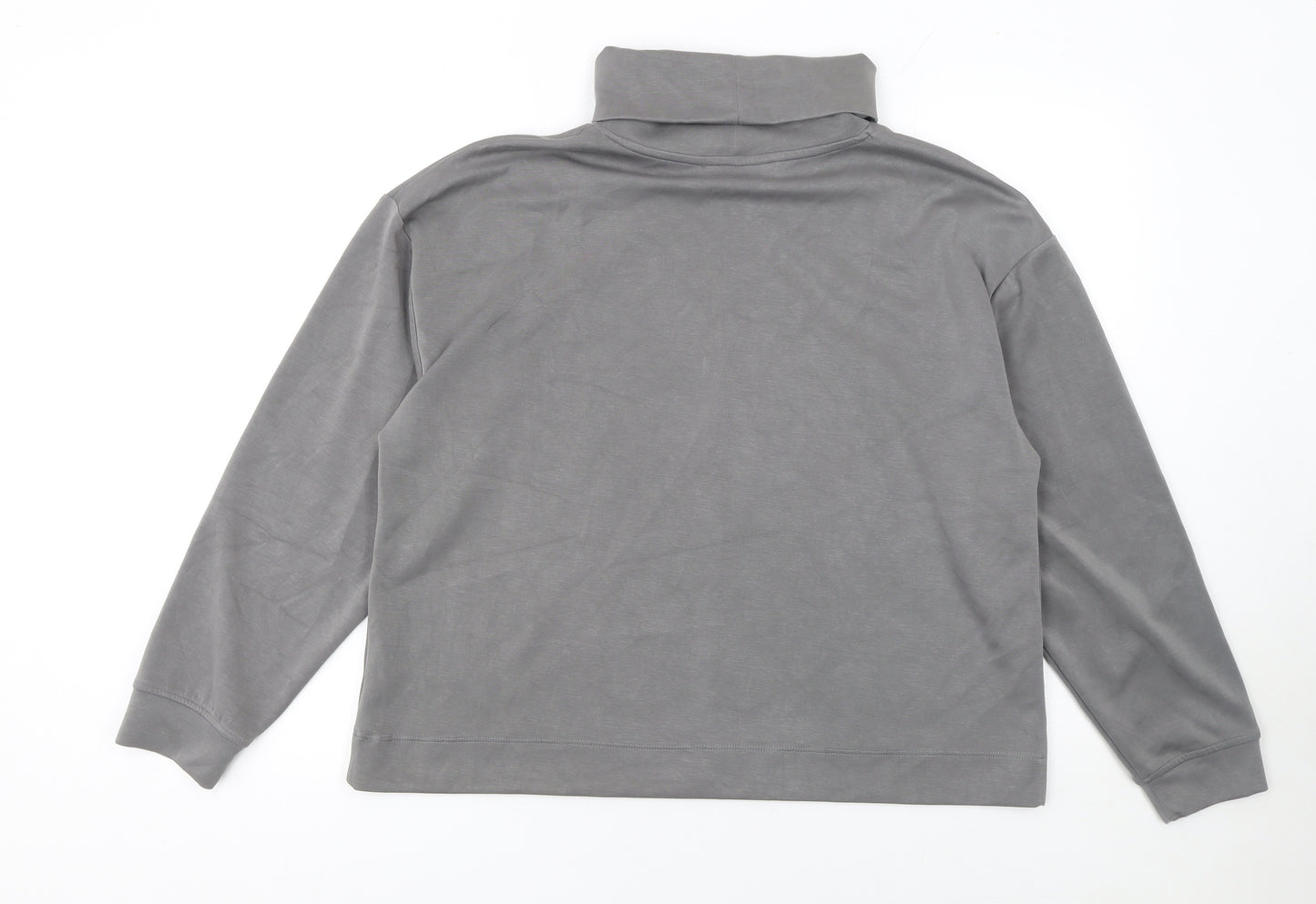 Tu Women’s Grey Long Sleeve Cowl Neck Pullover Sweatshirt Size L