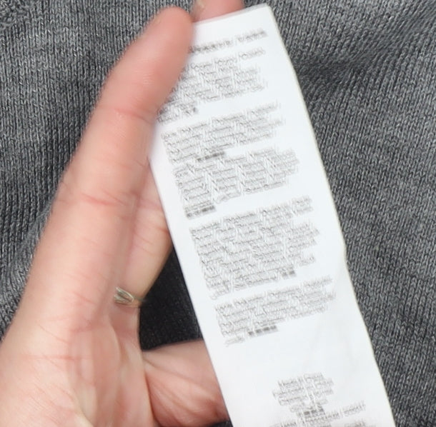 Esprit Womens Grey Roll Neck Long Sleeve Cotton Wool Jumper Size M