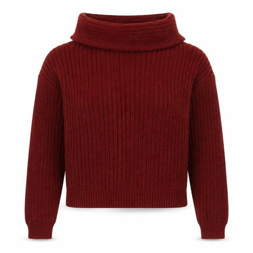 ASOS Women’s Red Cowl Neck Ribbed Knit Jumper Size S UK 8-10