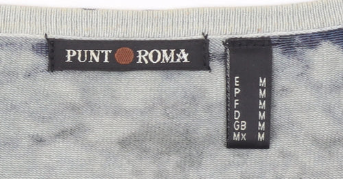 Punt Roma Womens Black Sequin Animal Print Pullover Jumper M