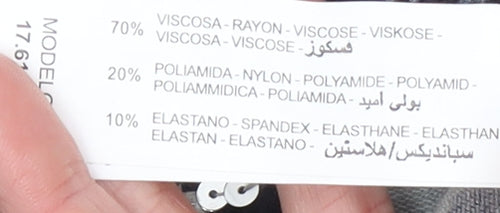 Punt Roma Womens Black Sequin Animal Print Pullover Jumper M