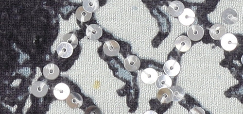 Punt Roma Womens Black Sequin Animal Print Pullover Jumper M