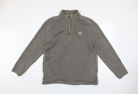 Weird Fish Men's Grey XL Fleece 1/4 Zip Pullover Sweatshirt