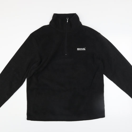 Regatta Men's Black Fleece 1/2 Zip Pullover Sweatshirt Size L