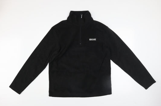 Regatta Men's Black Fleece 1/2 Zip Pullover Sweatshirt Size L
