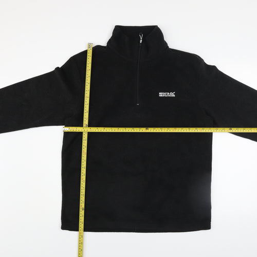 Regatta Men's Black Fleece 1/2 Zip Pullover Sweatshirt Size L