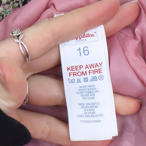 Cath Kidston Women Green Check Tweed A-Line Skirt Size 16