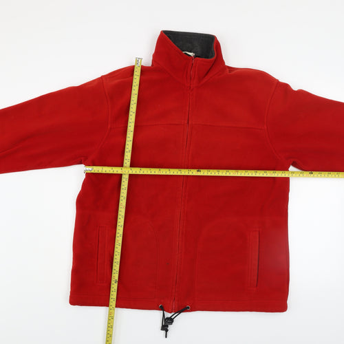 Marks and Spencer Mens Red Fleece Full Zip Jacket Size M