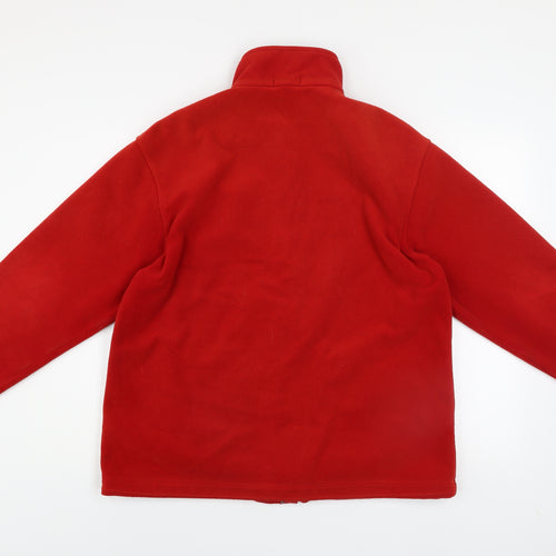 Marks and Spencer Mens Red Fleece Full Zip Jacket Size M