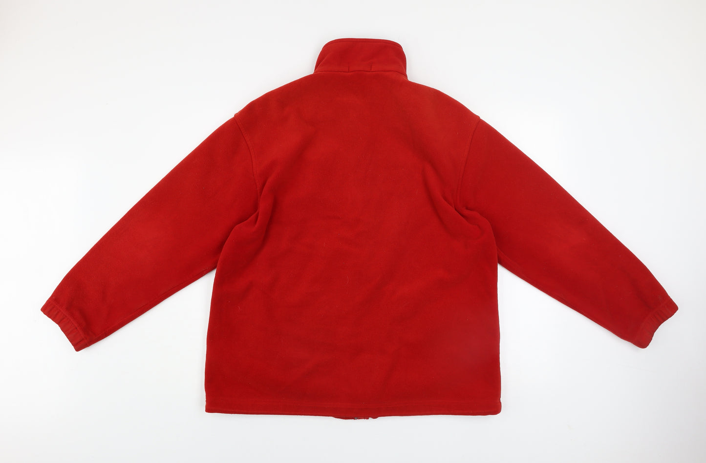 Marks and Spencer Mens Red Fleece Full Zip Jacket Size M