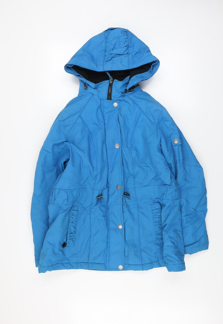 Marks and Spencer Womens Blue Hooded Parka Jacket Size L