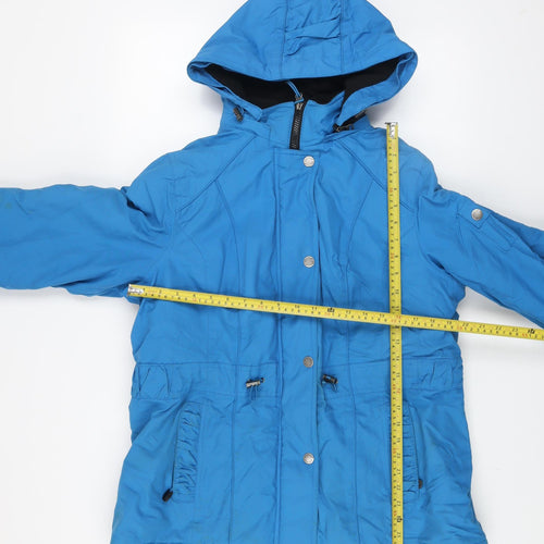 Marks and Spencer Womens Blue Hooded Parka Jacket Size L