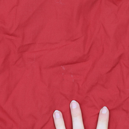 BHS Men’s Red Bomber Jacket XL Polyester Cotton Lined Full Zip