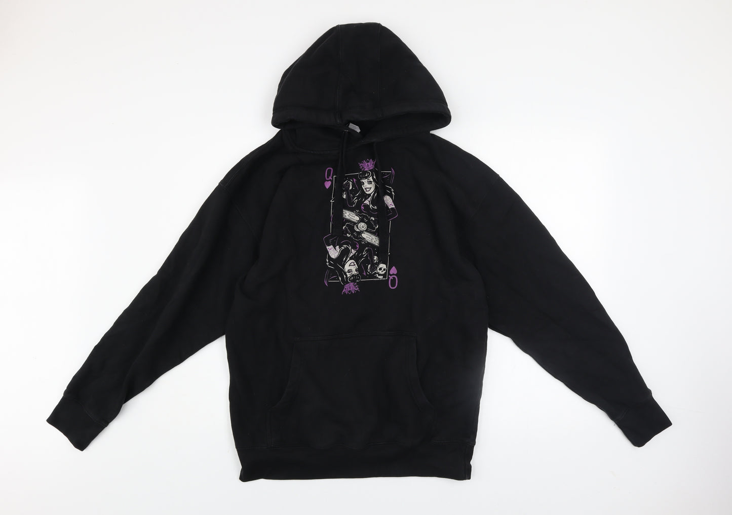 Cotton Heritage Men's Black Pullover Graphic Hoodie Size L