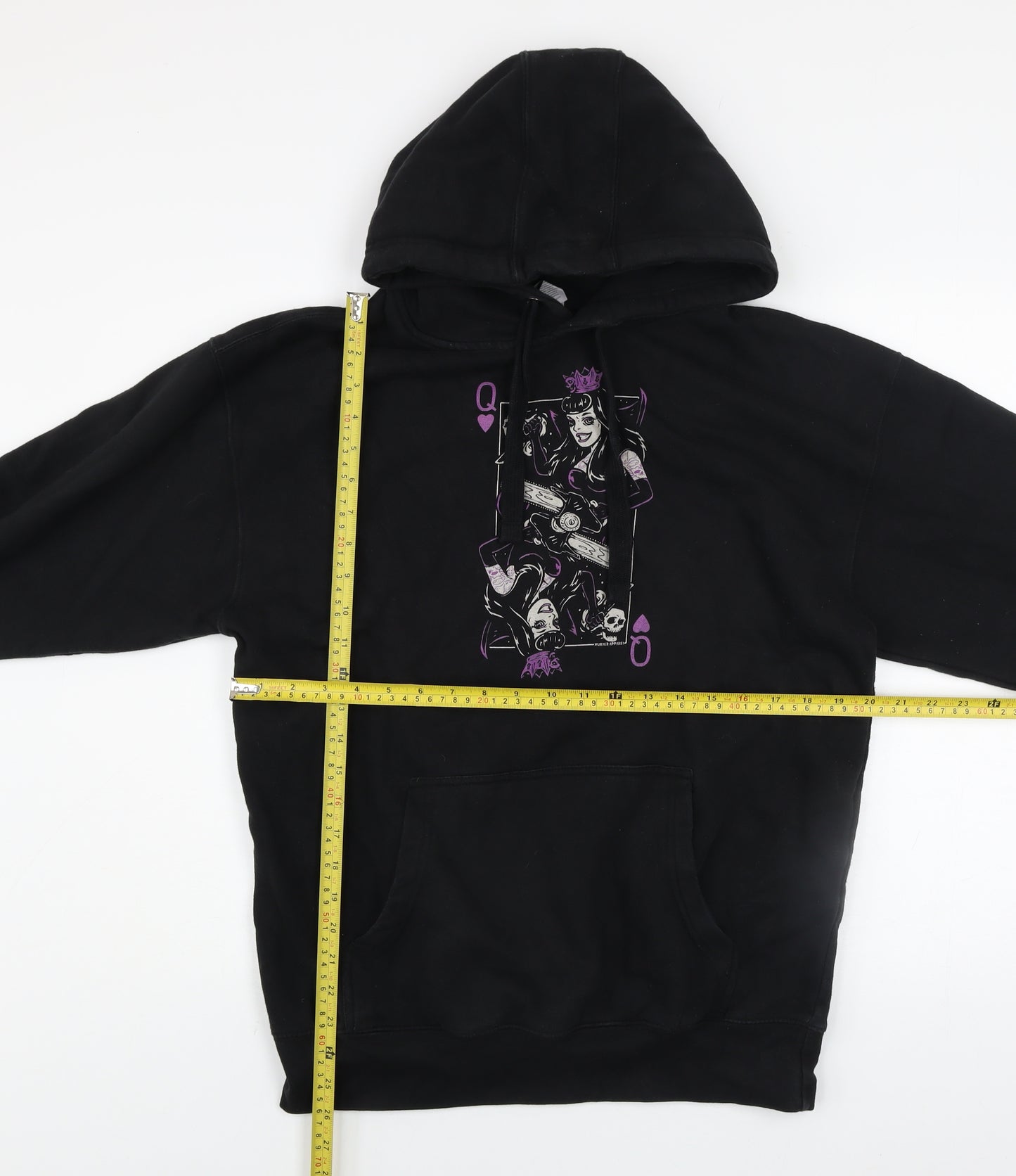 Cotton Heritage Men's Black Pullover Graphic Hoodie Size L