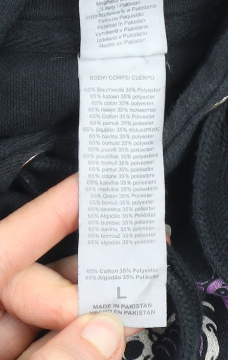 Cotton Heritage Men's Black Pullover Graphic Hoodie Size L