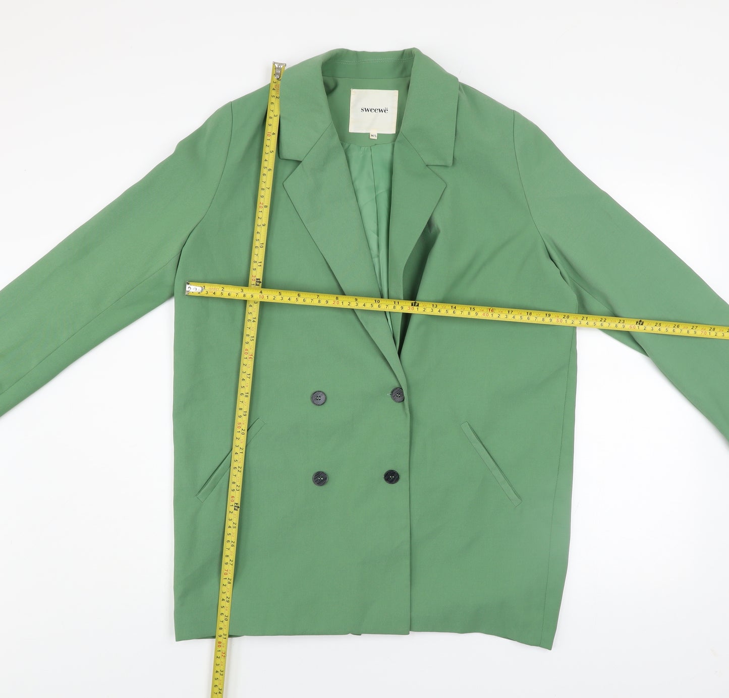 Sweewë Men's Green Polyester Regular Fit Blazer Jacket M