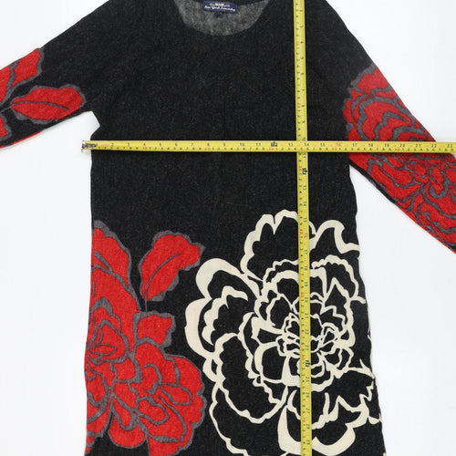 New York Laundry Women’s Black Floral Knit Shift Dress S