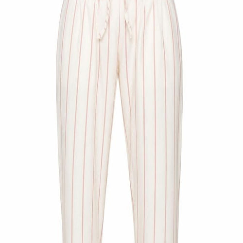 Mint Velvet Women Ivory Striped Paperbag Tapered Trousers Size 10