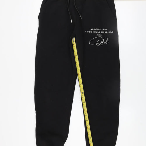 boohooMAN Men's Black Jogger Sweatpants Size S Cotton Blend