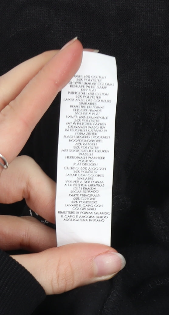 boohooMAN Men's Black Jogger Sweatpants Size S Cotton Blend