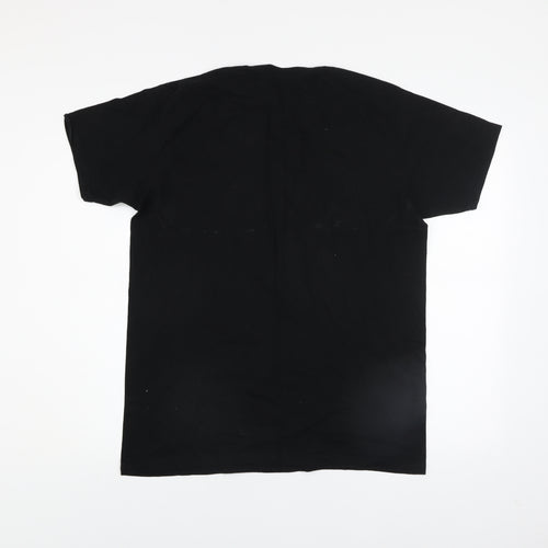 B&C Collection Men's Black L Graphic Cotton Crew Neck T-Shirt