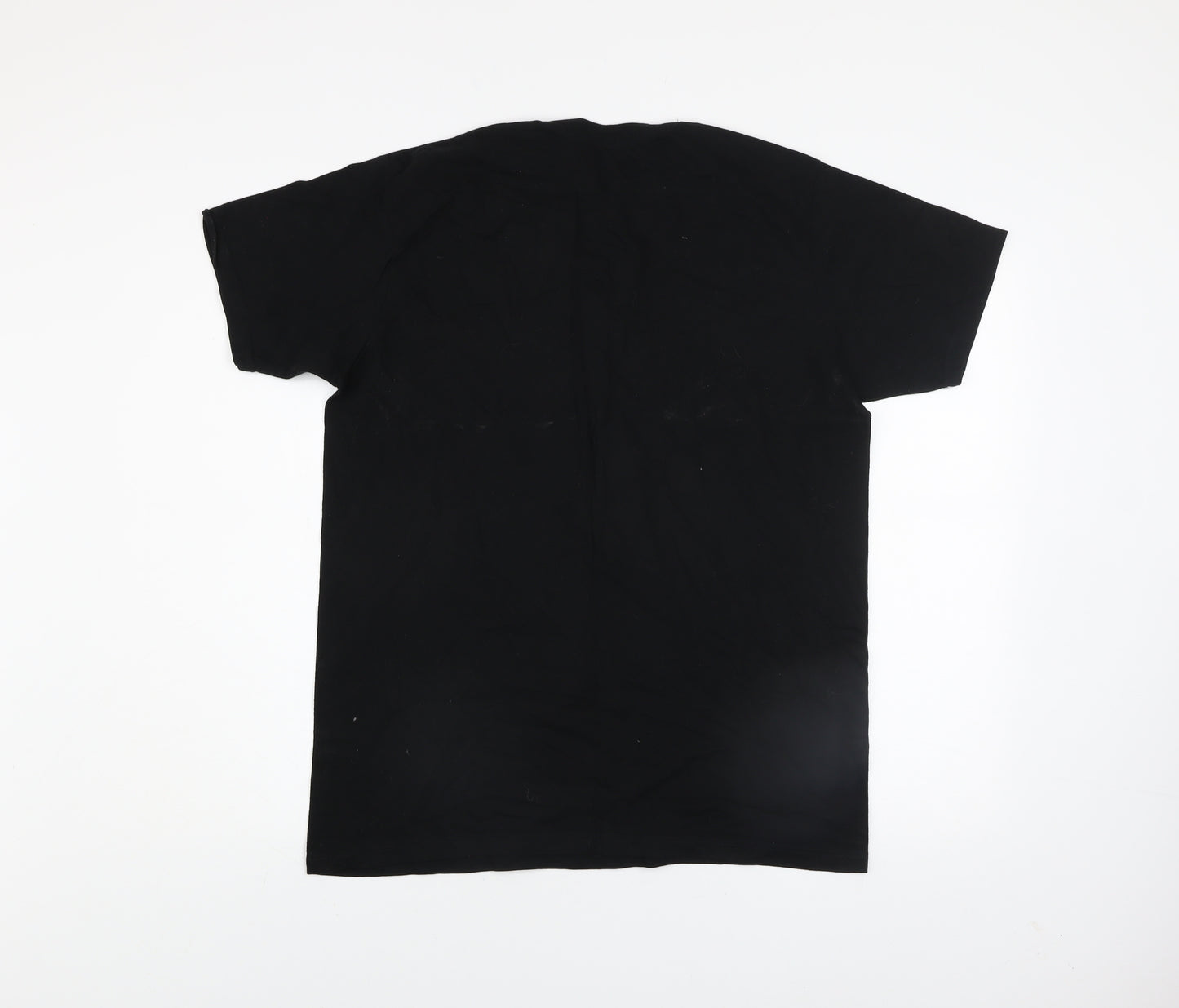 B&C Collection Men's Black L Graphic Cotton Crew Neck T-Shirt