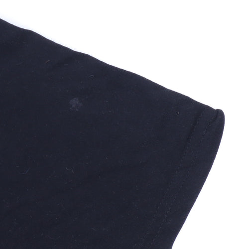 B&C Collection Men's Black L Graphic Cotton Crew Neck T-Shirt