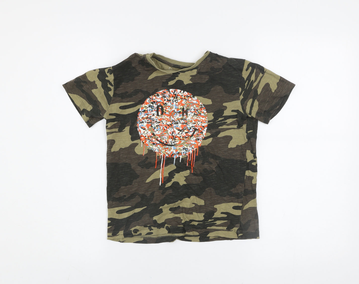Next Boys Green Camouflage Graphic Print T-Shirt 6-7 Years