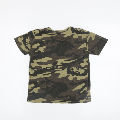 Next Boys Green Camouflage Graphic Print T-Shirt 6-7 Years