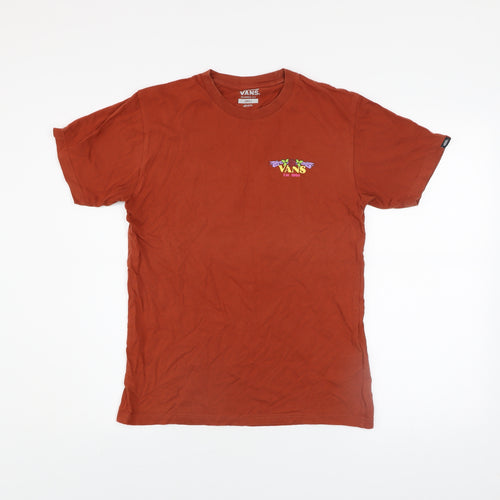 Vans Men’s Rust Red Classic Fit Graphic Rock T-Shirt Small